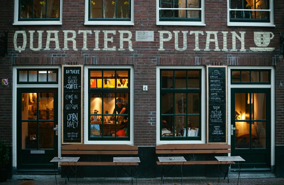 <strong>Quartier Putain: </strong>The name of this cafe comes from the French slang for the activity that made the Red Light District famous. 