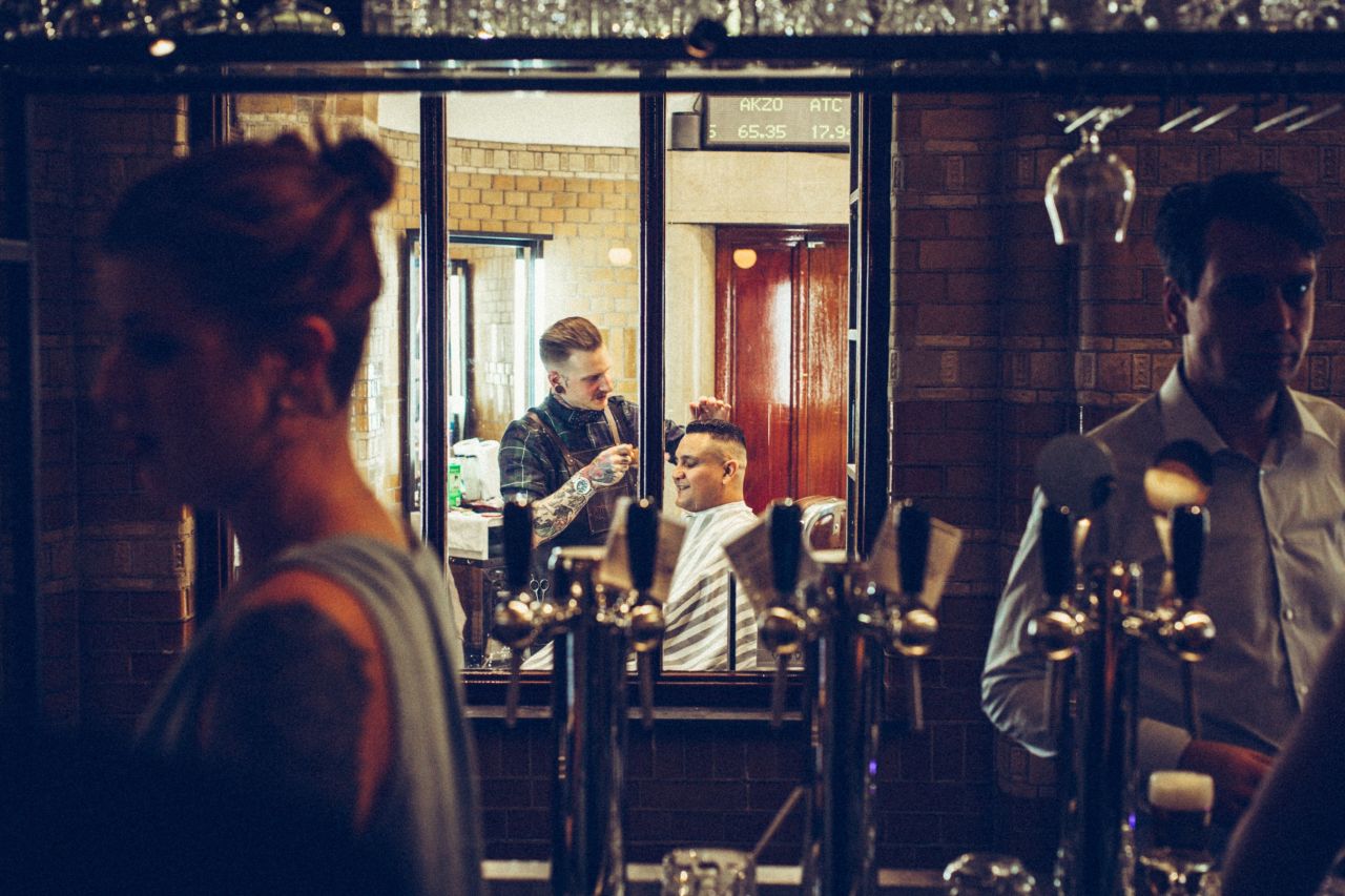 Short back and sides or short black? Coiffeurs and coffee are on offer at Cut Throat. 