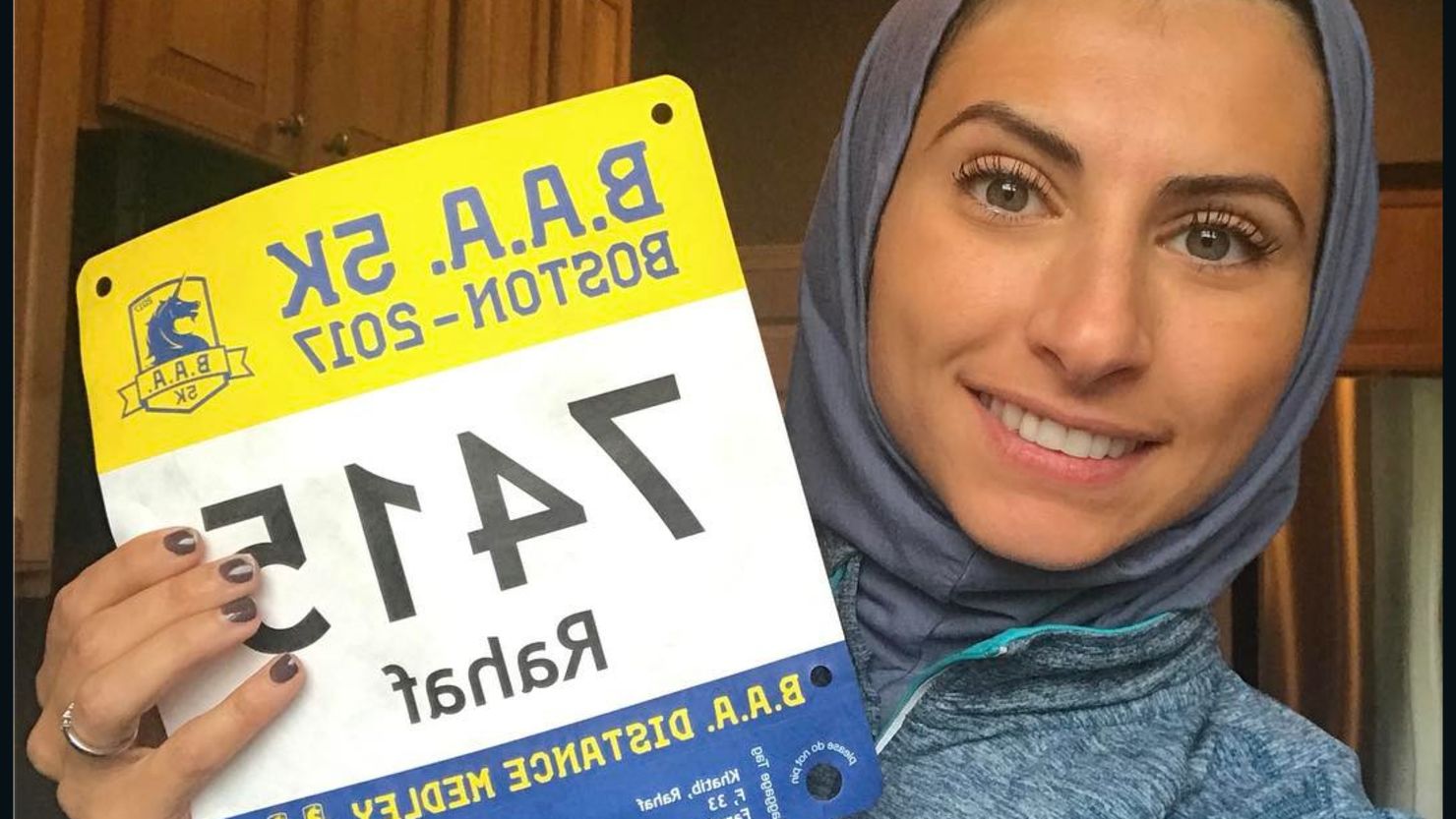 Rahaf Khatib garnered thousands of followers on Instagram after she appeared on the cover of Women's Running magazine.