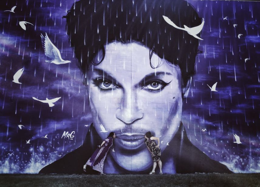 <strong>Prince mural -- </strong>Prince's presence can still be felt in his home city of Minneapolis. In Paisley Park, his former home and recording studios, there's a giant mural of the pop star.