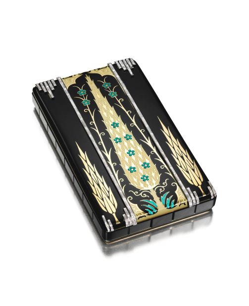 New York's Cooper Hewitt Smithsonian Design Museum has curated a show of over 100 luxury art deco objects, such as this 1928 vanity case in gold, enamel, diamonds, onyx, platinum and mirrored plate glass designed by Van Cleef & Arpels .