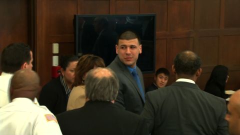 Aaron Hernandez became emotional after the verdict was read.