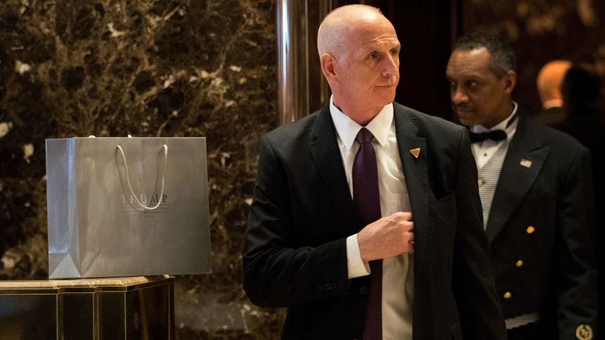 Keith Schiller, private security director for Donald Trump and recently named as deputy assistant to the president and director of Oval Office operations, walks through the lobby at Trump Tower, January 5, 2017 in New York City.