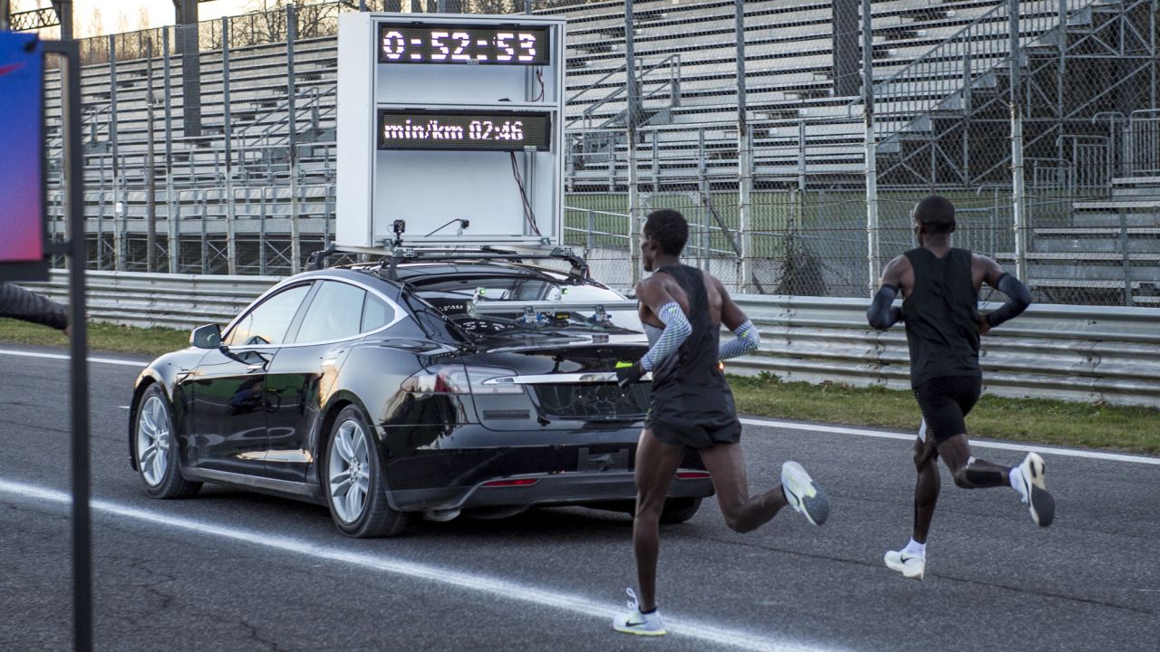 Nike half-marathon trial in Monza, Italy in March 2017.