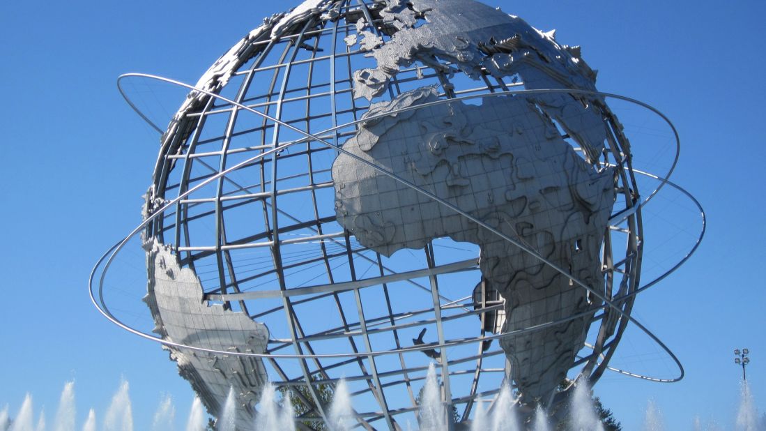 <strong>Unisphere:</strong> A remnant of the World's Fair, this giant silver statue of a globe is also a popular selfie backdrop in Queens' Flushing-Corona Park.