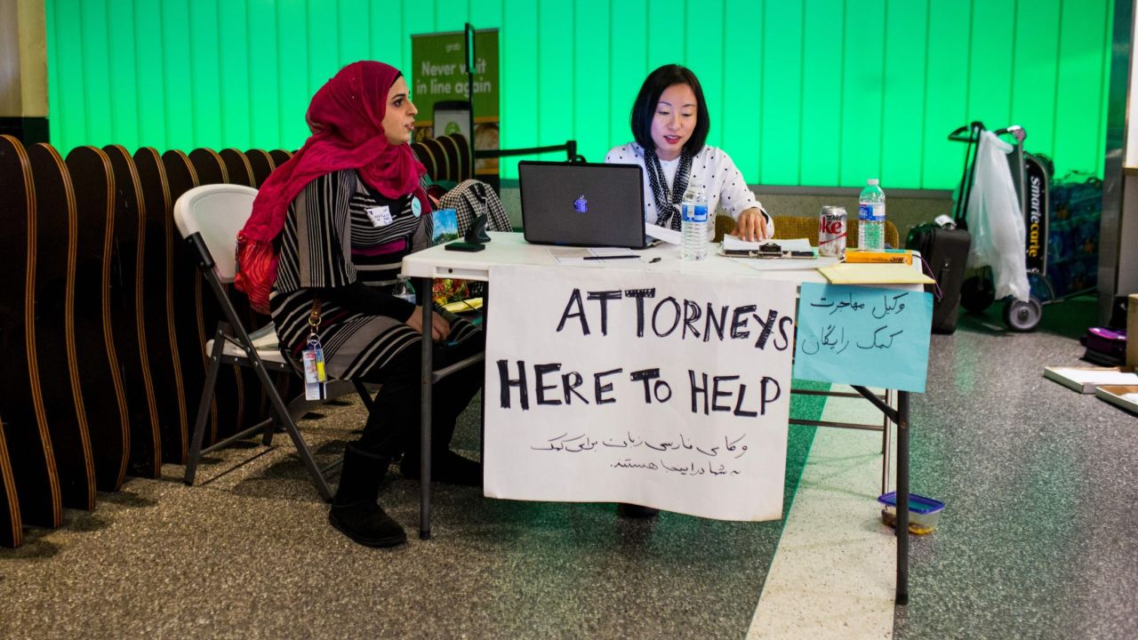 Volunteer lawyers have provided support for immigrants many US airports since the Executive Order.