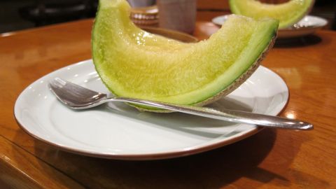 Parting shot -- a cleansing slice of melon.