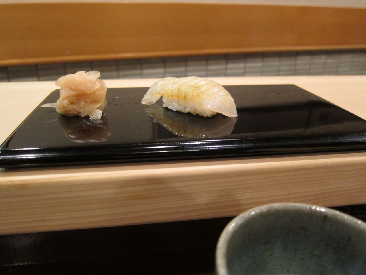 Karei -- like all nigiri, best with fingers.