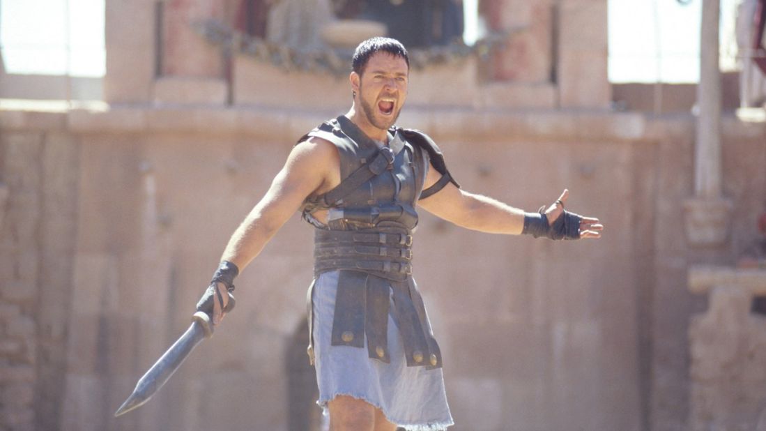 <strong>"Gladiator": </strong>Russell Crowe stars as a betrayed Roman general who seeks revenge. <strong>(Hulu) </strong>