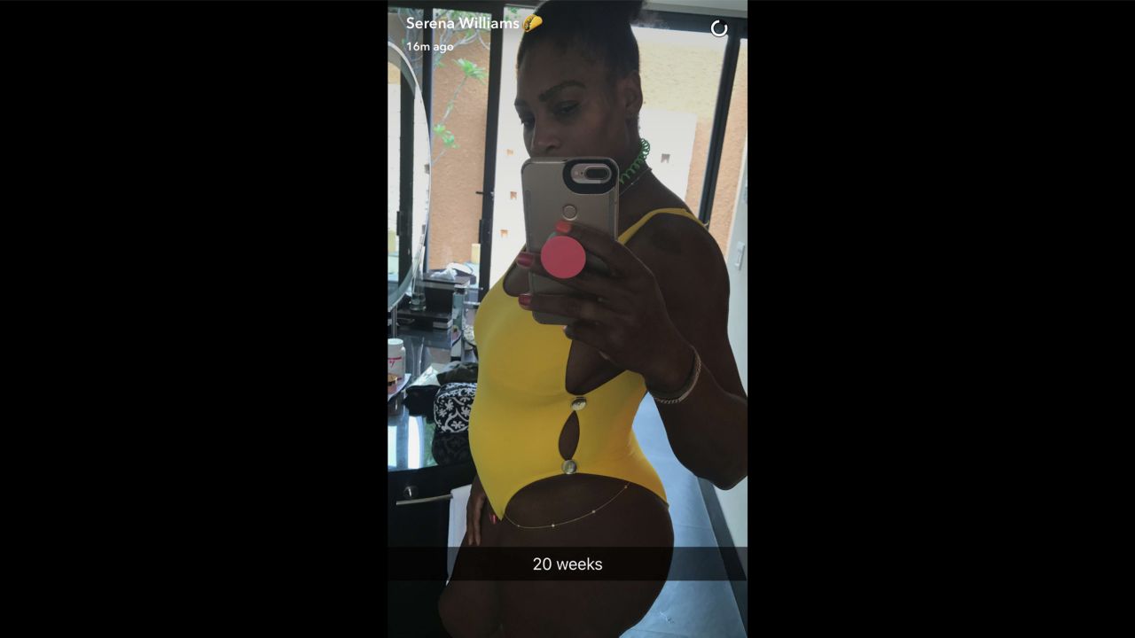 serena williams snapchat