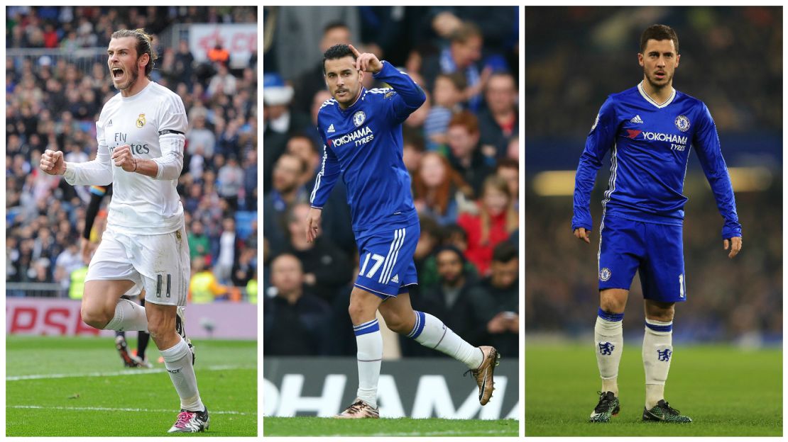 Gareth Bale is joined by Chelsea forwards Pedro and Eden Hazard in Xavi's list of the world's fastest players. 