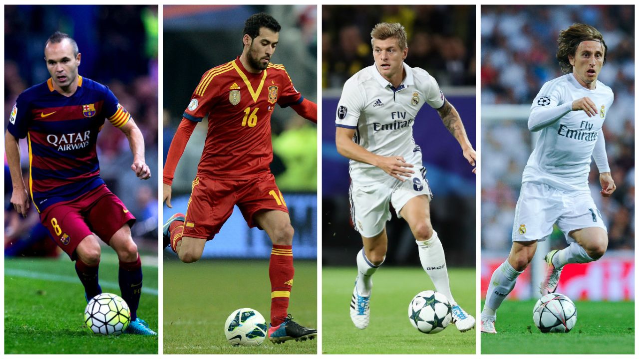 Xavi believes former teammates Iniesta and Busquets have the best vision in the world, but he also praises Real Madrid adversaries Toni Kroos and Luka Modric.