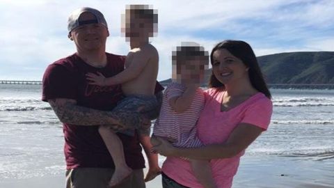 Zackary Randalls was married with two children. This photo has been digitally altered by CNN to protect the identities of the children.