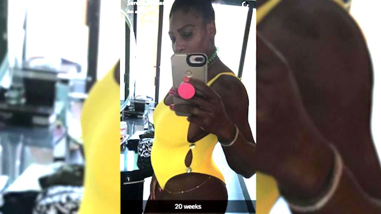 serena williams pregnant snapchat brighter