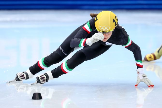 Short-track speed-skater <a  target="_blank" target="_blank">Martina Valcepina</a> represented Italy at the 2010 Olympic games in Vancouver at age 17 and returned to the Sochi Games in 2014. During the Sochi Games, she was carrying not one baby, but two. One month into her twin pregnancy, she brought home a bronze medal from Russia.