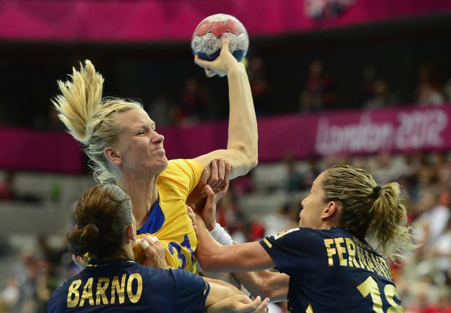 Swedish handball player<a href="index.php?page=&url=http%3A%2F%2Fwww.eurohandball.com%2Farticle%2F017823%2FJohansson%2Blooking%2Bforward%2Bto%2Binternational%2Bcomeback" target="_blank" target="_blank"> Anna-Maria Johansson</a> competed in the London Games in 2012 while three months pregnant. Following her intense participation in the games, she took a year off to become a mom and then returned to her sport.