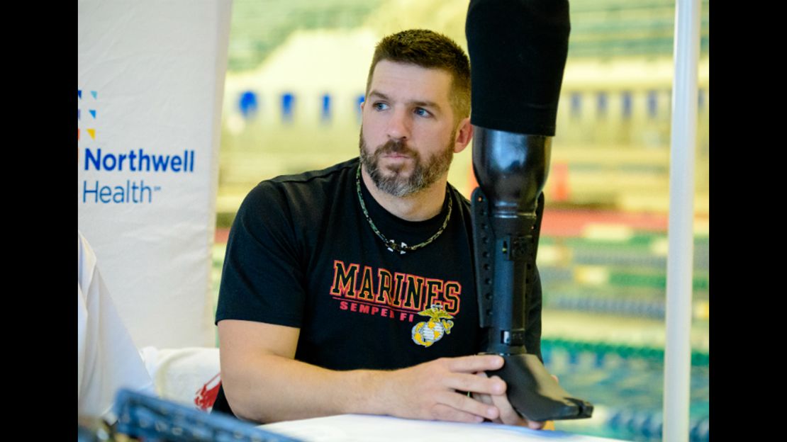 Retired Marine Corporal Dan Lasko was selected to test the new underwater prosthesis.