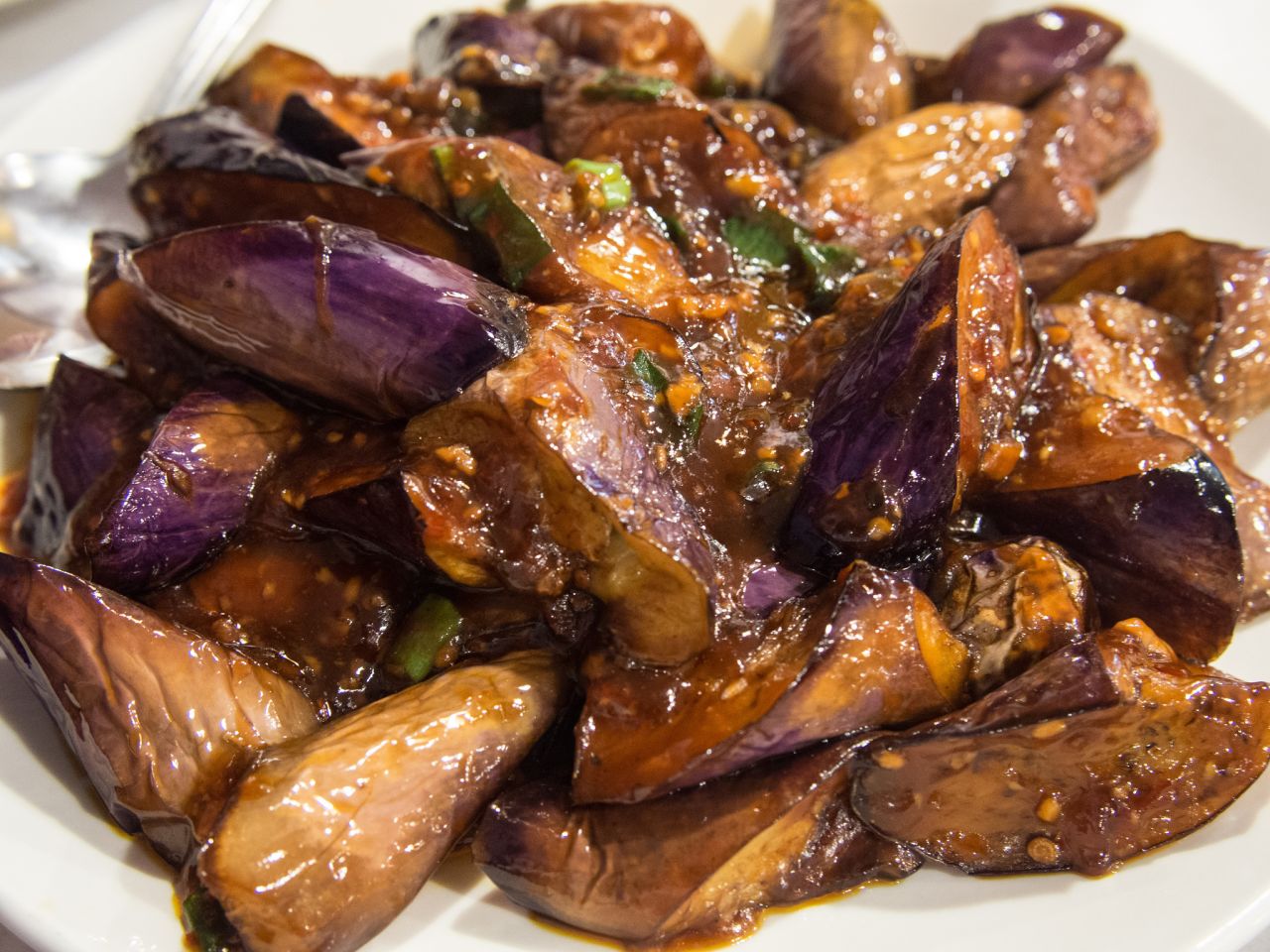 The meat dishes are great at Lao Sze Chuan, but this aubergine dish looks pretty tasty too.