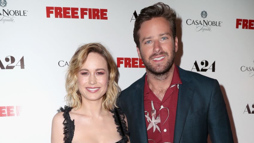 HOLLYWOOD, CA - APRIL 13:  Actors Brie Larson and Armie Hammer attend the premiere of A24's "Free Fire" at ArcLight Hollywood on April 13, 2017 in Hollywood, California.  (Photo by Frederick M. Brown/Getty Images)