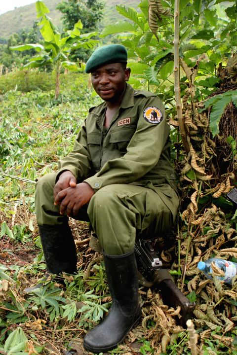 Rodrigue Mugaruka Katembo was forced to be a child soldier in the armed conflict that has engulfed the Democratic Republic of Congo for the past few decades. <br /><br />Today, as a ranger he risks his life to protect Congo's critically endangered species. He's one of six recipients of this year's prestigious <a href="http://www.goldmanprize.org/prize-recipients/current-recipients/" target="_blank" target="_blank">Goldman Environmental Prize</a>. <br /><br />Pictured: Katembo during an anti-poaching operation in Virunga National Park.