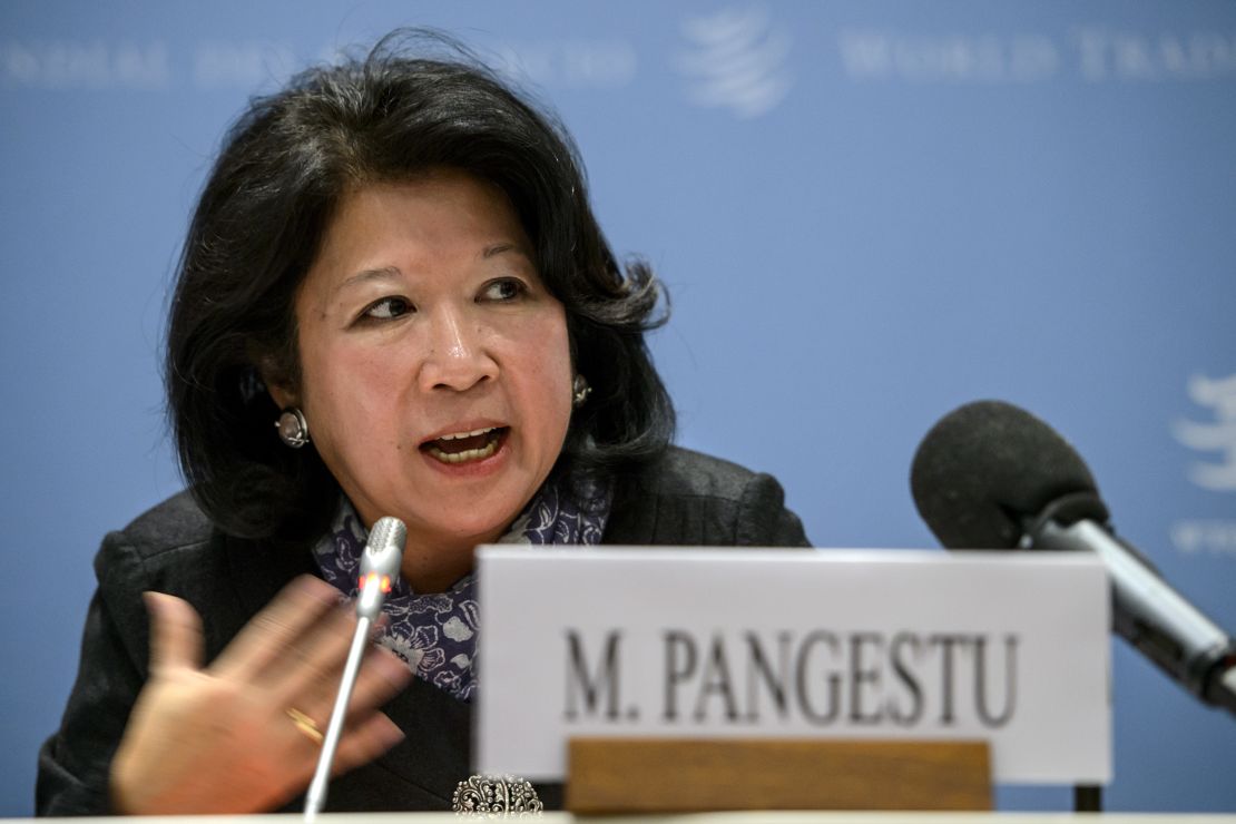 Indonesia's ex-trade minister Mari Elka Pangestu in 2013 at the WTO.