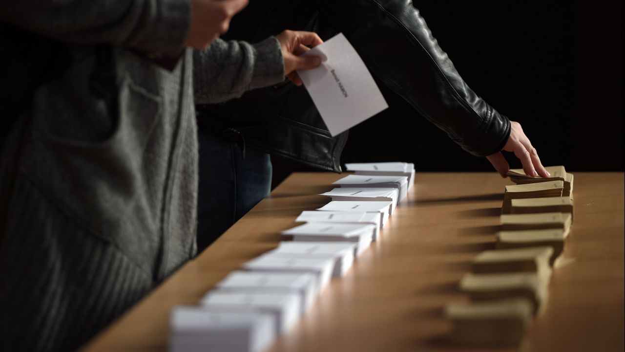 Voters cast their ballots in Strasbourg.