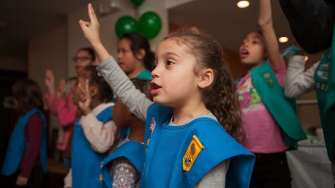 The Girl Scouts of Greater New York is covering the cost for the girls.