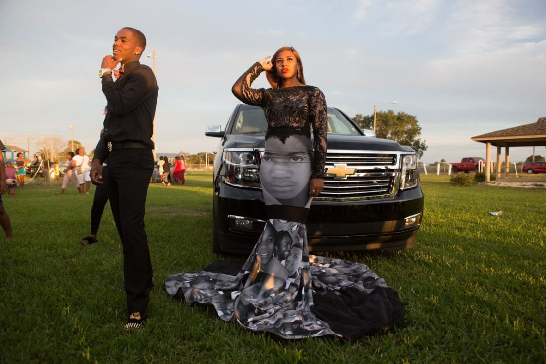 The dress was designed by Florida-based designer Terrence Torrence 