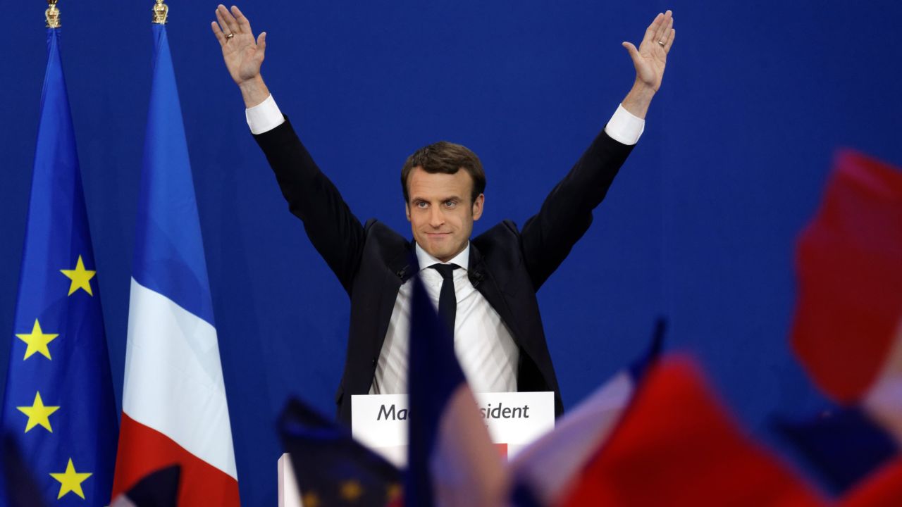 If successful, Macron would become the youngest ever president of France.