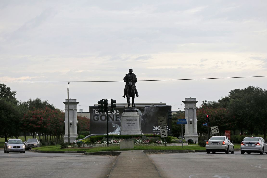 The statue of P.G.T. Beauregard in New Orleans.