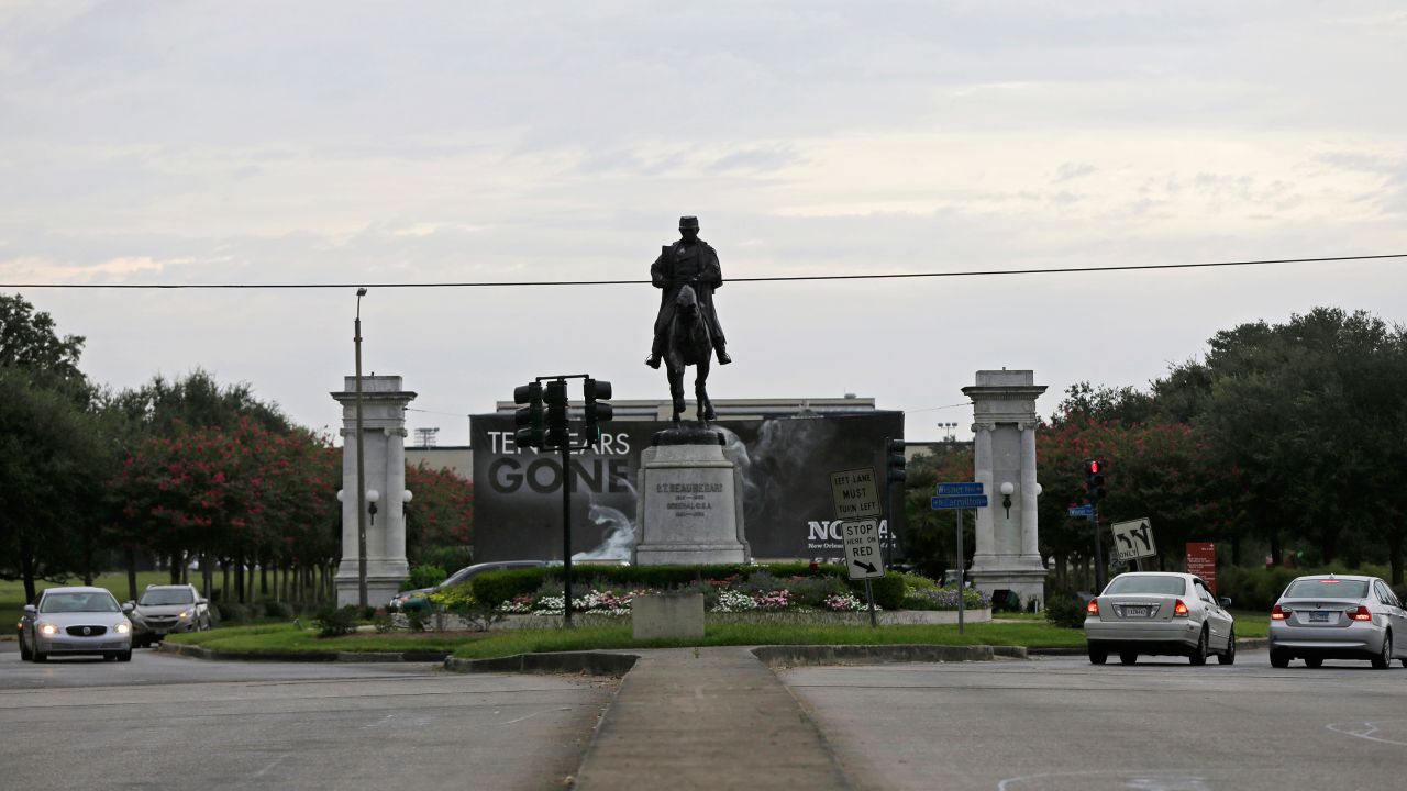 The statue of P.G.T. Beauregard in New Orleans.