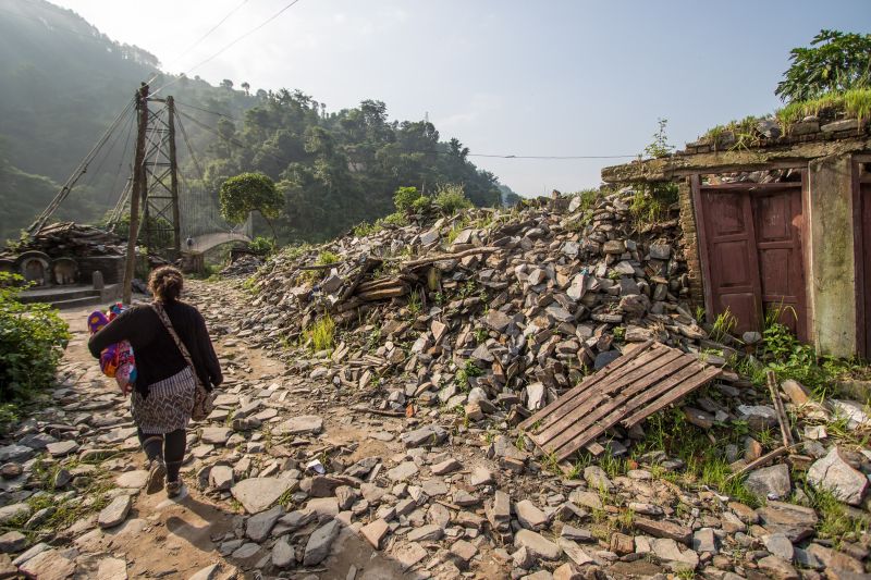 Rebuilding a Nepali village one block at a time pic