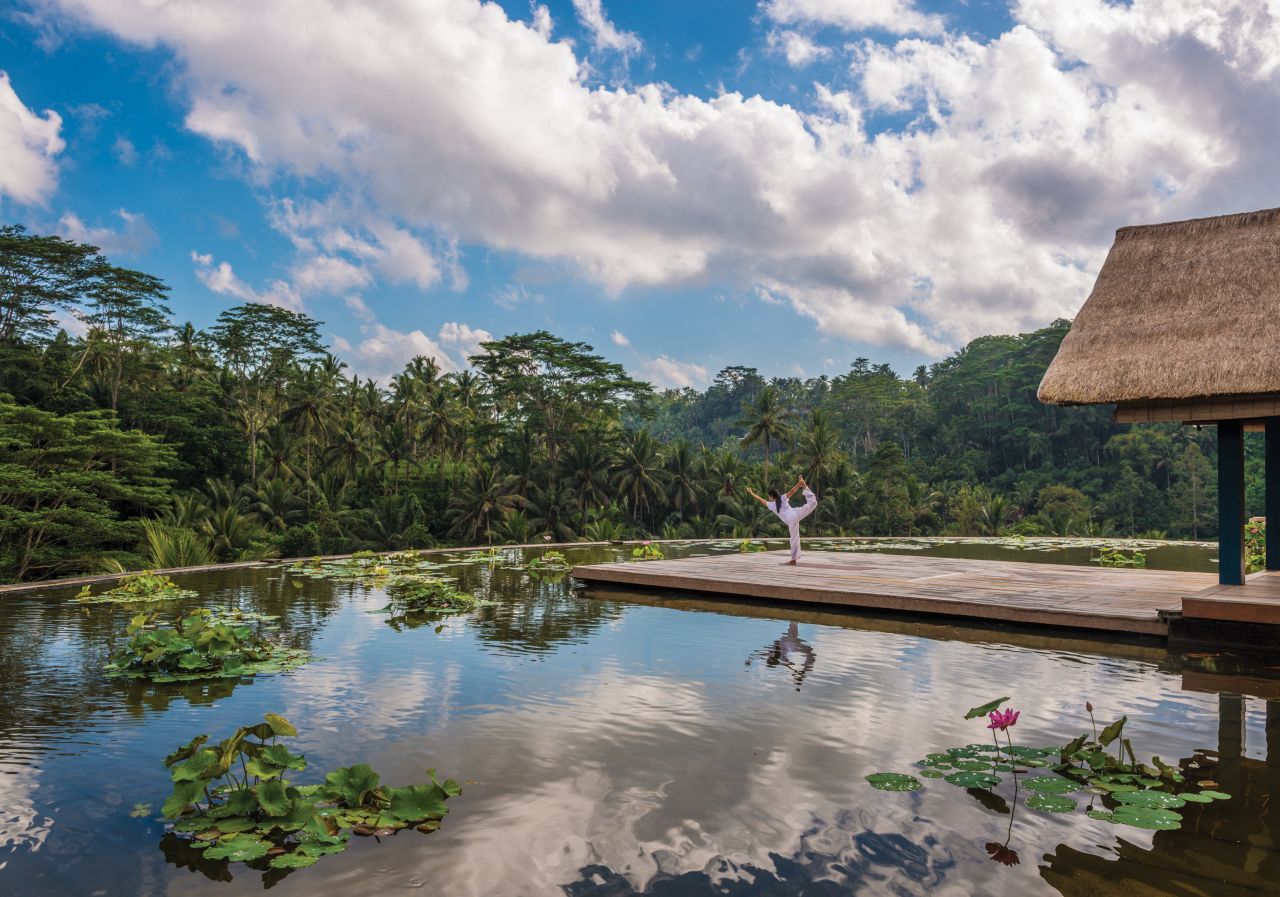 <strong>Flex and stretch: </strong>The Four Seasons Resort Bali at Sayan is among the best locations for yoga in Ubud. 