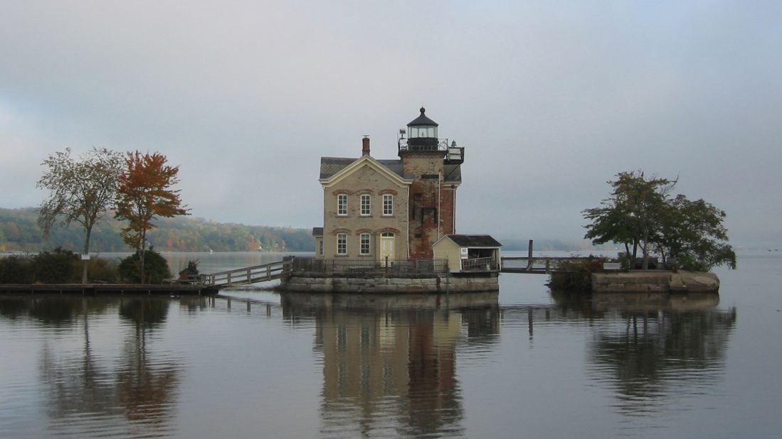 <strong>Saugerties Lighthouse, Saugerties, New York: </strong>There are just two coveted bedrooms in this 1869 lighthouse on the Hudson River. The lighthouse offers views of the Hudson River Valley and Catskill Mountains.