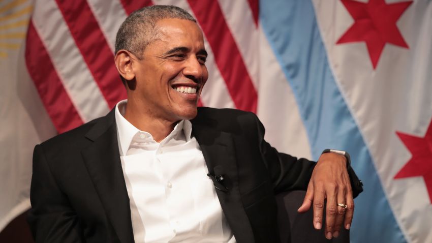 CHICAGO, IL - APRIL 24: Former U.S. President Barack Obama visits with youth leaders at the University of Chicago to help promote community organizing on April 24, 2017 in Chicago, Illinois. The visit marks Obama's first formal public appearance since leaving office. (Photo by Scott Olson/Getty Images)