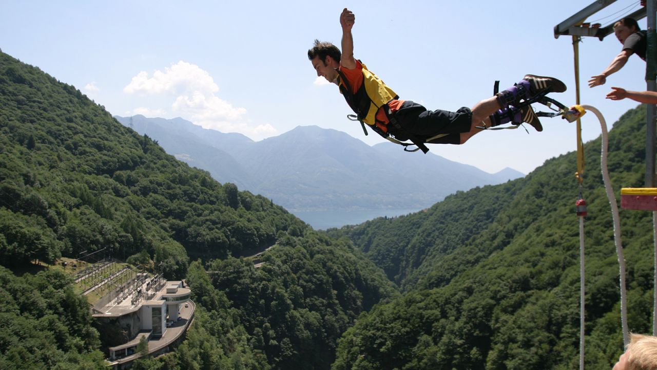 <strong>The Contra (Verzasca) dam 007 bungee jump (Switzerland): </strong>Dubbed the 007 jump, the Contra dam is where you will have the opportunity to plummet 220 meters (over 720 feet) in Ticino, much like Mr. Bond did in "GoldenEye."
