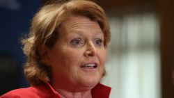 WASHINGTON, DC - APRIL 23:  Sen. Heidi Heitkamp (D-ND) participates in a news conference about the Marketplace Fairness Act in the Dirksen Senate Office Building on Capitol Hill April 23, 2013 in Washington, DC. (Photo by Chip Somodevilla/Getty Images)