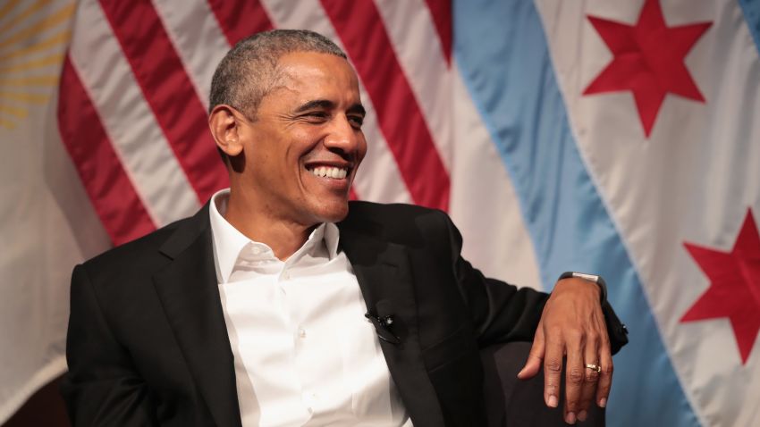 CHICAGO, IL - APRIL 24:  Former U.S. President Barack Obama visits with youth leaders at the University of Chicago to help promote community organizing on April 24, 2017 in Chicago, Illinois. The visit marks Obama's first formal public appearance since leaving office.  (Photo by Scott Olson/Getty Images)