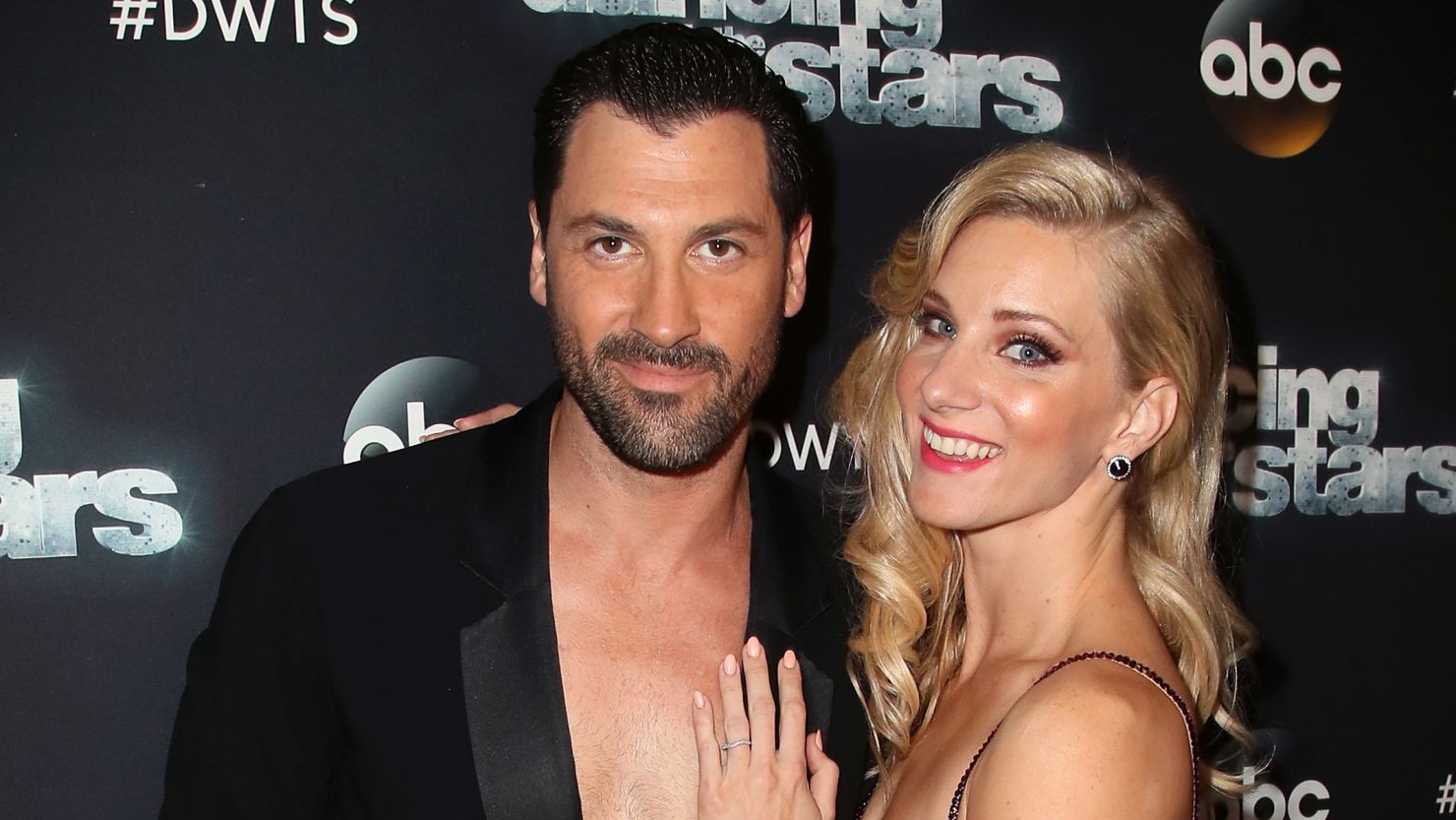 Actress Heather Morris (R) and dancer Maksim Chmerkovskiy attend "Dancing with the Stars" Season 24 at CBS Televison City on April 24, 2017 in Los Angeles, California. 