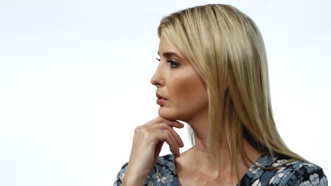 First Daughter and Advisor to the US President Ivanka Trump attends the start of a panel discussion at the W20 women's empowerment summit sponsored by the Group of 20 major economic powers on April 25, 2017 in Berlin.
On her first official trip as presidential adviser, Ivanka Trump appeared on a panel with high-powered guests, also including IMF chief Christine Lagarde and Queen Maxima of the Netherlands, on Women's Economic Empowerment and Entrepreneurship. / AFP PHOTO / Odd ANDERSEN (Photo credit should read ODD ANDERSEN/AFP/Getty Images)