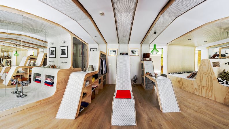 Zooco Estudio transformed this 388-square-foot apartment as a tribute to Le Corbusier's Modular Man, according to "Small Homes, Grand Living."