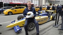 NEW YORK - APRIL 24: President of Basketball Larry Bird of the Indiana Pacers at the wheel of a specially themed IndyCar, Pacers Sports & Entertainment today officially delivered its bid for the 2021 NBA All-Star Game to NBA Headquarters in midtown Manhattan on April 24, 2017 in New York City. NOTE TO USER: User expressly acknowledges and agrees that, by downloading and/or using this photograph, user is consenting to the terms and conditions of the Getty Images License Agreement. Mandatory Copyright Notice: Copyright 2017 NBAE (Photo by David Dow/NBAE via Getty Images)