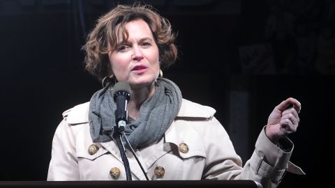 The Minneapolis mayor speaks at a rally on January 19, in New York City.