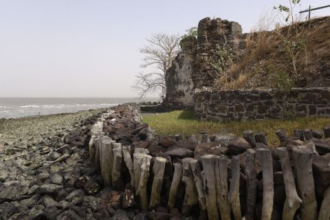 Coastal erosion is also a major threat. By some estimates, one-sixth of the island has been reclaimed by the sea, including parts of historic buildings. 