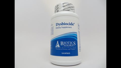 Dysbiocide, marketed and sold by Nature's Treasure Inc.