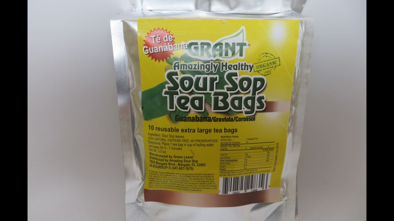Sour Sop Tea Bags, marketed and sold by Amazing Sour Sop Inc.