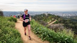 Julie Flygare competing in the 2017 Griffith Park Trail Marathon copy