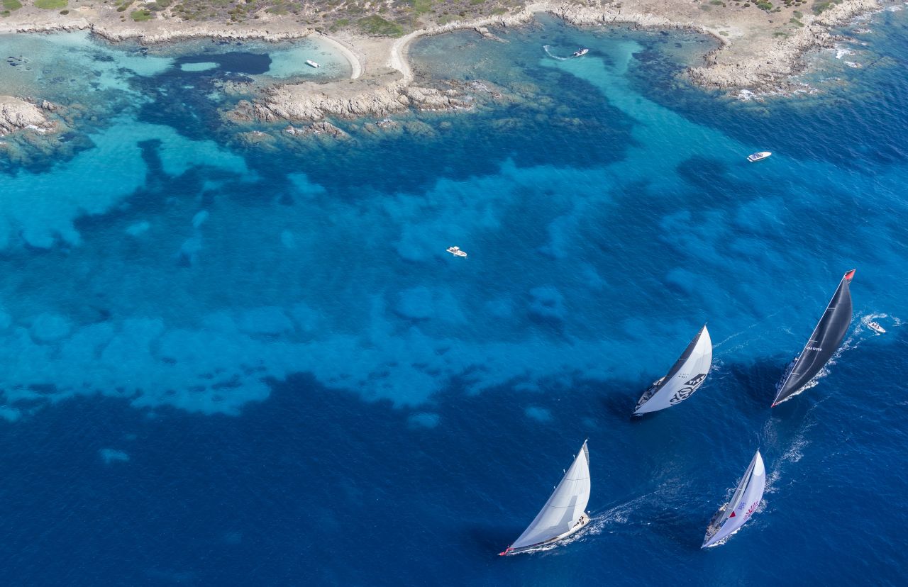 Sardinia sailing features blue water passages with famous stretches such as "Bomb Alley" between La Maddalena and Caprera islands.