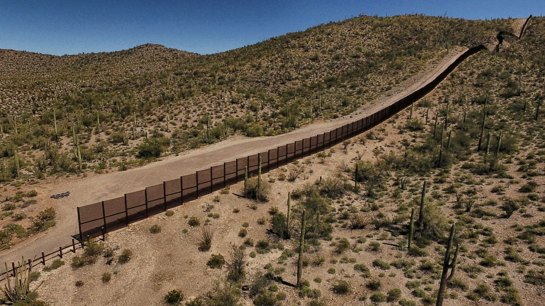 A file photo from March 2017 shows the border near Lukeville, Arizona. Authorities say Gurupreet Kaur's remains were found 17 miles west of Lukeville.