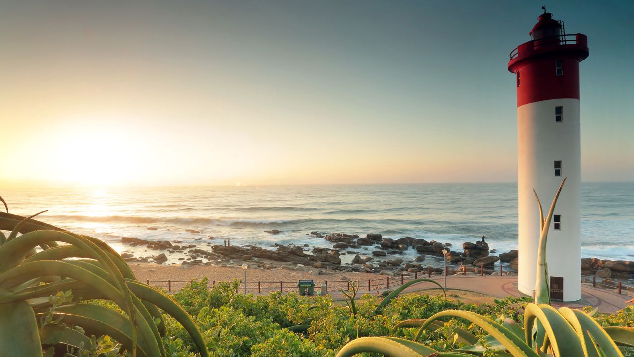 <strong>Umhlanga, KwaZulu-Natal: </strong>A resort town north of Durban, Umhlanga boasts a three-kilometer-long promenade with gardens, swimming and surf beaches and the famous Umlanga Lighthouse.